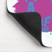 ダマスク織水紫色の2 マウスパッド (コーナー)