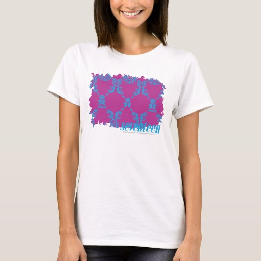 ダマスク織水紫色の2 Tシャツ (正面)