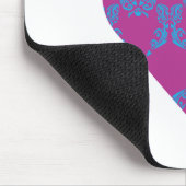 ダマスク織水紫色の4 マウスパッド (コーナー)