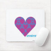 ダマスク織水紫色の4 マウスパッド (マウス)