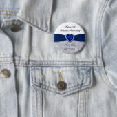 ダマスク織第45の結婚記念日ボタン 缶バッジ (インサイチュ)