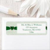 ダマスク織第55の結婚記念日の宛名ラベル ラベル (インサイチュ)