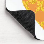 ダマスク織黄橙色の2 マウスパッド (コーナー)