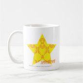 ダマスク織黄橙色の3 コーヒーマグカップ (左)