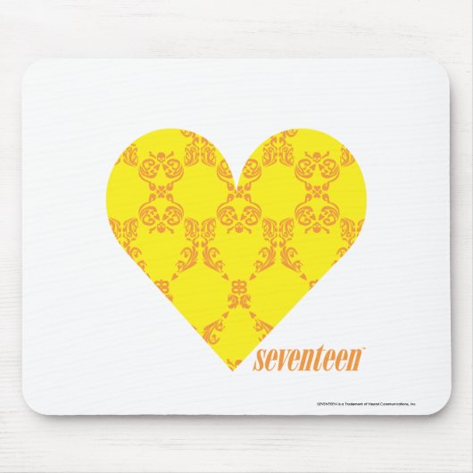 ダマスク織黄橙色の4 マウスパッド (正面)