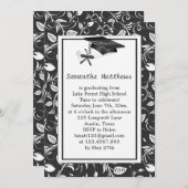 ダマスク織、乳鉢、免状の卒業 招待状 (正面/裏面)