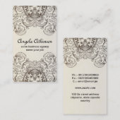 ダマスク織 名刺 (正面/裏面)