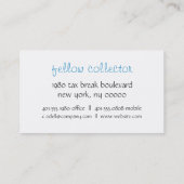 ダマスク織; 茶色がかった鋼色 名刺 (裏面)