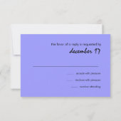 ダマスク織RSVPカードバーの（ユダヤ教の）バル・ミツバーのダビデの星 出欠カード (裏面)