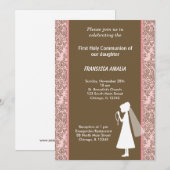 ダマスク聖餐式 招待状 (正面/裏面)