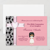 ダマスク聖餐式 招待状 (正面/裏面)