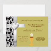 ダマスク聖餐式 招待状 (正面/裏面)