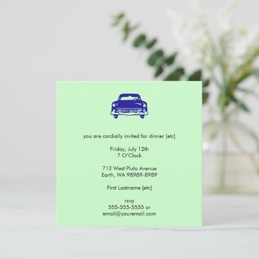 ダマスク自動 招待状 (スタンド正面)