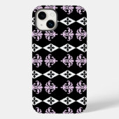 ダマスク華美ダイヤモンドストライプ Case-Mate iPhoneケース (裏面)
