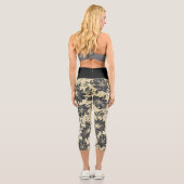 ダマスク葉オンクリーミーイエローカプリレギンス カプリレギンス (裏面)