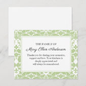 ダマスク葬儀ノートカード忌引ノート ノートカード (正面/裏面)