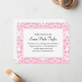 ダマスク葬式ノートカードフラットベリーメントノート ノートカード (正面/裏面インサイチュ)