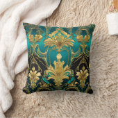 ダマスク融合：サイバビクトリアンパンクに出会う クッション (ブランケット)