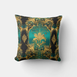 ダマスク融合:サイバビクトリアンパンクに出会う クッション