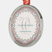 ダマスク装飾美術結婚の形見 メタルオーナメント (左)