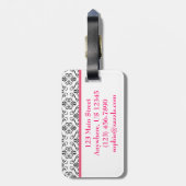 ダマスク財布ハンドバッグ荷物タグ ラゲッジタグ (裏面縦)