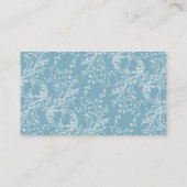 ダマスク野草毎日の青い名刺 名刺 (裏面)