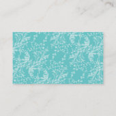 ダマスク野草毎日ティール(緑がかった色)名刺 名刺 (裏面)