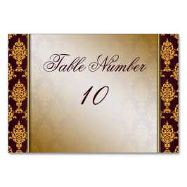 ダマスク金ゴールドオンブルガン縁どディ テーブルナンバー