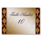 ダマスク金ゴールドオンブルガン縁どディ テーブルナンバー (裏面)