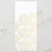 ダマスク金ゴールドパターン結婚式 プログラム (裏面)