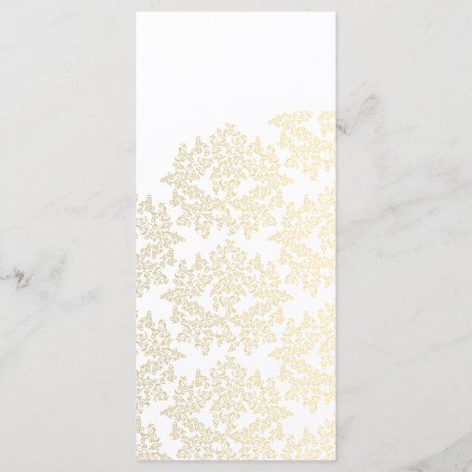 ダマスク金ゴールドパターン結婚式 プログラム (裏面)