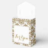 ダマスク金ゴールドフォーマルホワ企業のイ結婚ト フェイバーボックス (オープン)