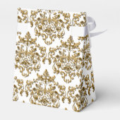 ダマスク金ゴールドフォーマルホワ企業のイ結婚ト フェイバーボックス (裏面サイド)