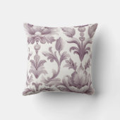 ダマスク高級テクスチャパステルピンクのデコールフラワー クッション (裏面)