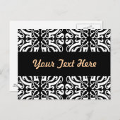 ダマスク1 （白黒） ポストカード (正面/裏面)