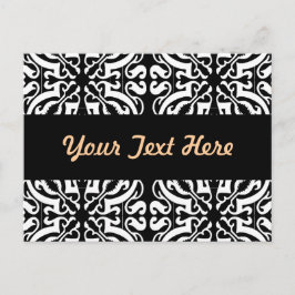 ダマスク1 （白黒） ポストカード