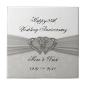 ダマスク25結婚周年記念タイル タイル (正面)