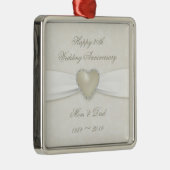 ダマスク30周年結婚オーナメント メタルオーナメント (右)