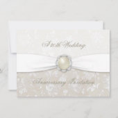 ダマスク30周年結婚招待状 招待状 (正面)