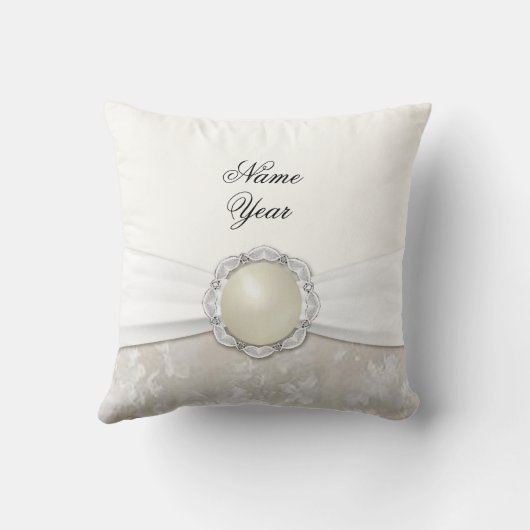 ダマスク30周年結婚装飾用クッション クッション (裏面)