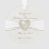 ダマスク30周年記念結婚アクリルオーナメント オーナメント (裏面)