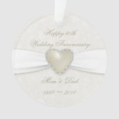 ダマスク30周年記念結婚アクリルオーナメント オーナメント (正面)