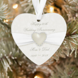 ダマスク30周年記念結婚アクリルオーナメント オーナメント