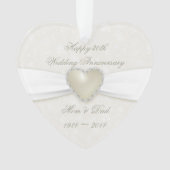 ダマスク30周年記念結婚アクリルオーナメント オーナメント (正面)