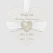 ダマスク30周年記念結婚アクリルオーナメント オーナメント (裏面)