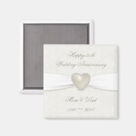 ダマスク30結婚周年磁石 マグネット