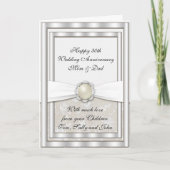 ダマスク30結婚周年記念グリーティングカード カード (正面)