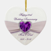 ダマスク33結婚周年記念オーナメント セラミックオーナメント (正面)