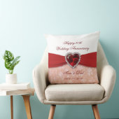 ダマスク40周年結婚デザイン クッション (椅子)