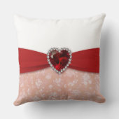 ダマスク40周年結婚デザイン クッション (裏面)